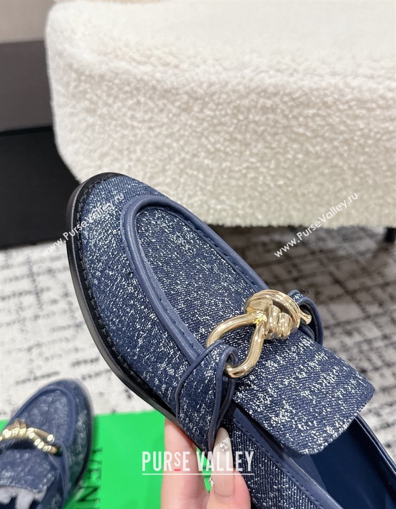 Bottega Veneta Astaire Loafers in Denim with Knot Blue/Gold 2025 (MD-250823033)