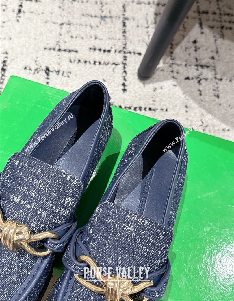 Bottega Veneta Astaire Loafers in Denim with Knot Blue/Gold 2025 (MD-250823033)