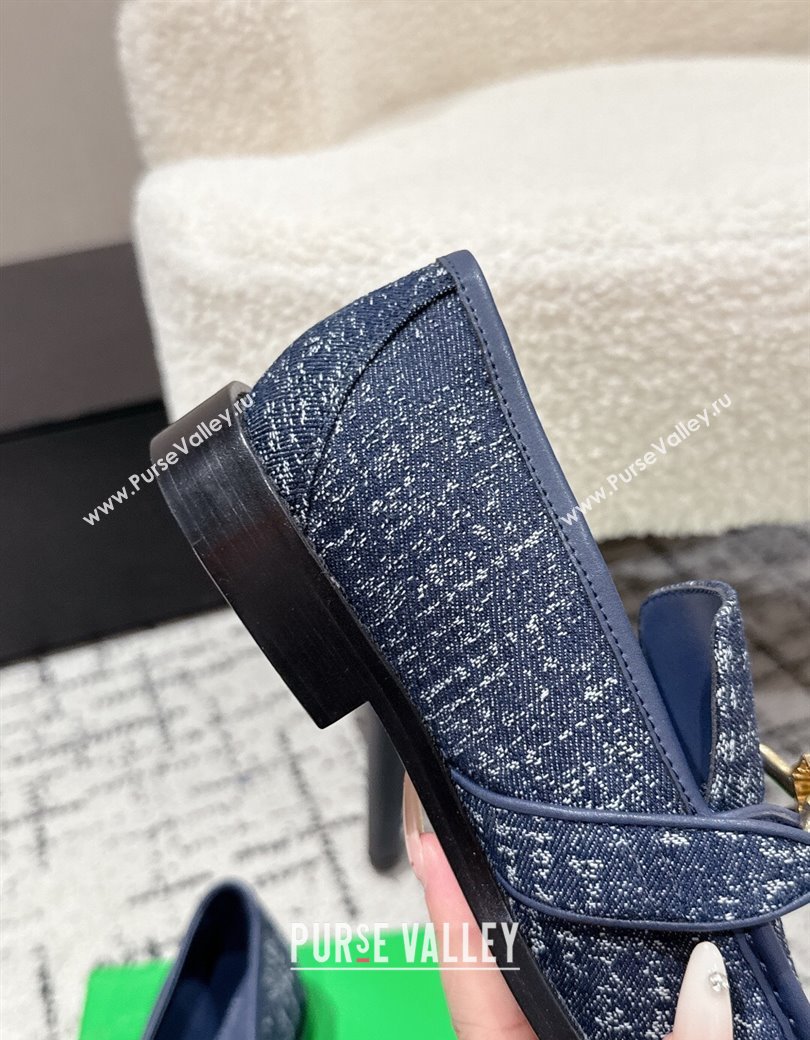Bottega Veneta Astaire Loafers in Denim with Knot Blue/Gold 2025 (MD-250823033)