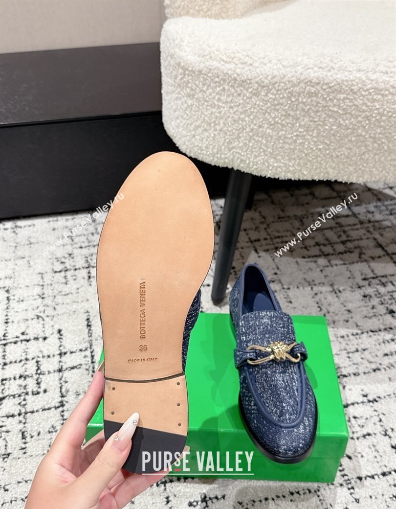 Bottega Veneta Astaire Loafers in Denim with Knot Blue/Gold 2025 (MD-250823033)