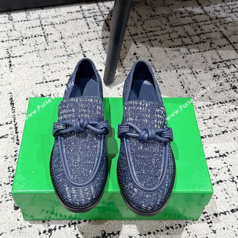 Bottega Veneta Astaire Loafers in Denim with Knot Blue Upper 2025 (MD-250823034)