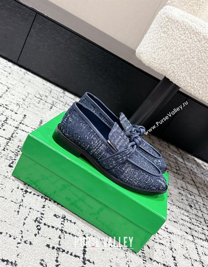 Bottega Veneta Astaire Loafers in Denim with Knot Blue Upper 2025 (MD-250823034)