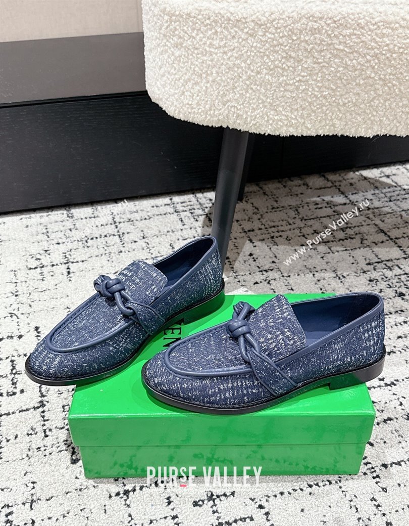 Bottega Veneta Astaire Loafers in Denim with Knot Blue Upper 2025 (MD-250823034)