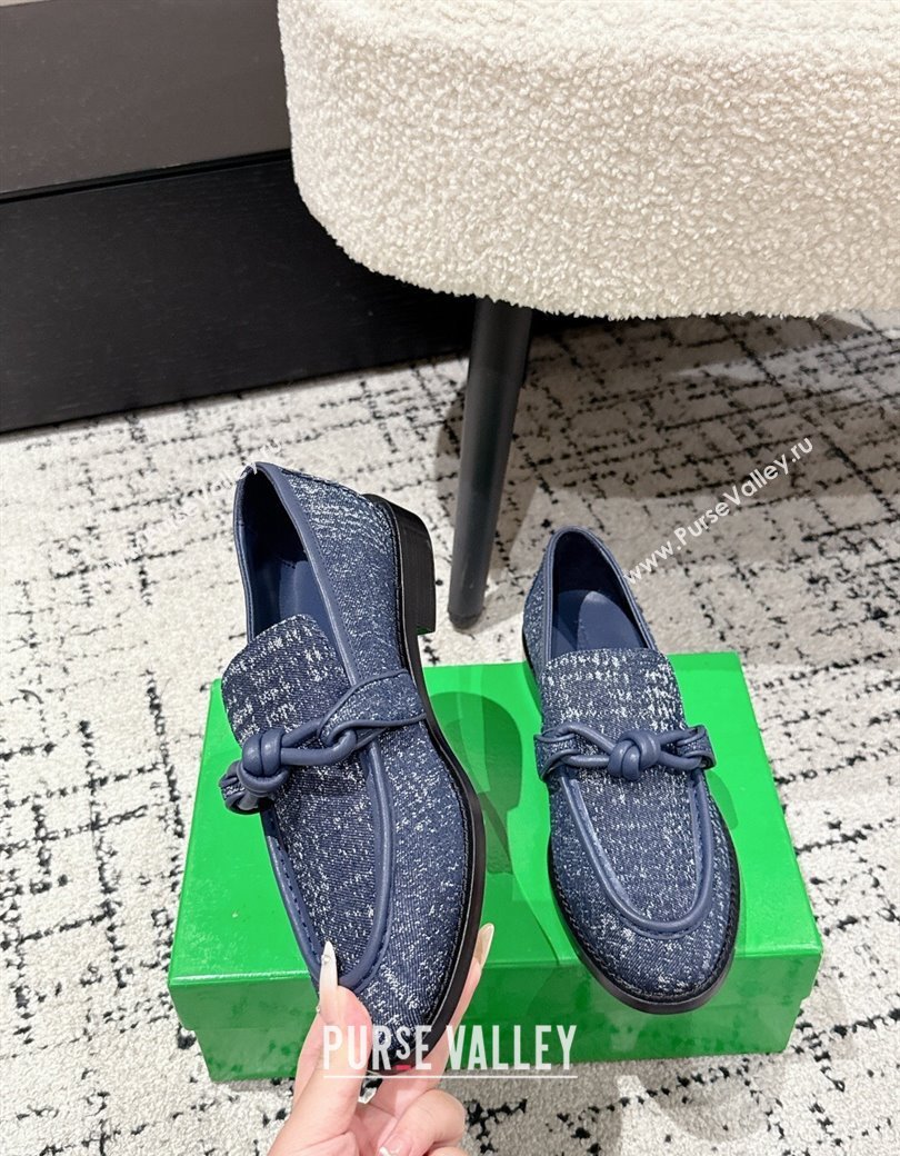 Bottega Veneta Astaire Loafers in Denim with Knot Blue Upper 2025 (MD-250823034)