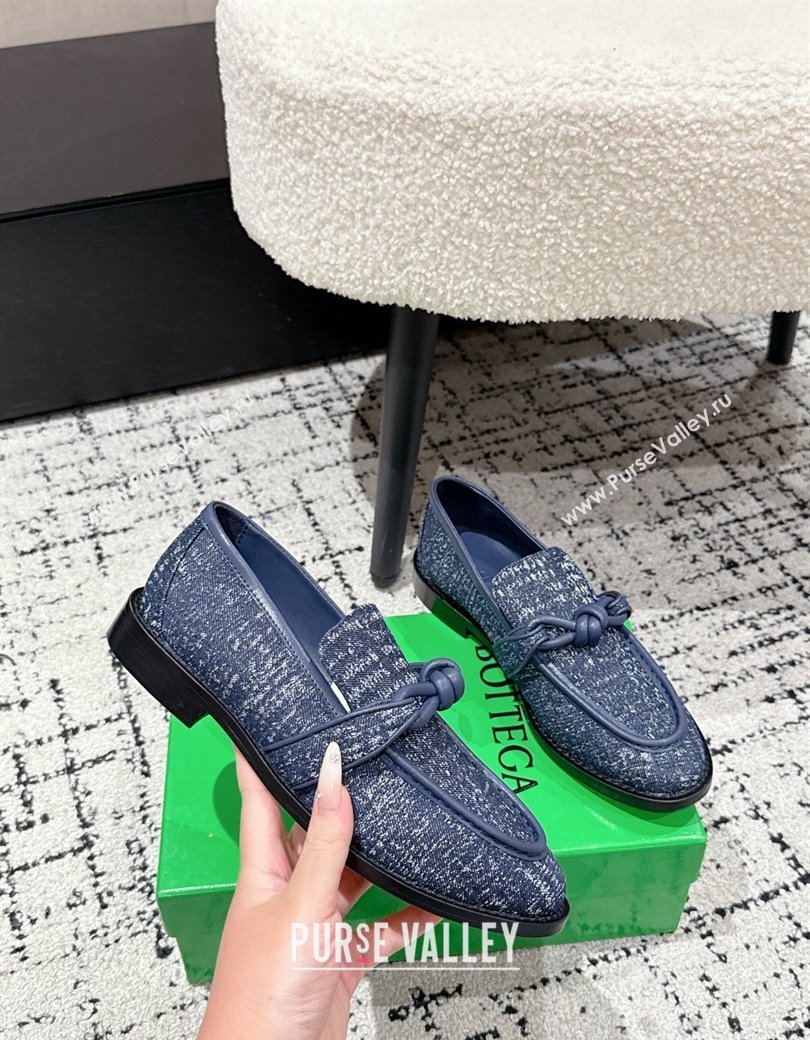 Bottega Veneta Astaire Loafers in Denim with Knot Blue Upper 2025 (MD-250823034)