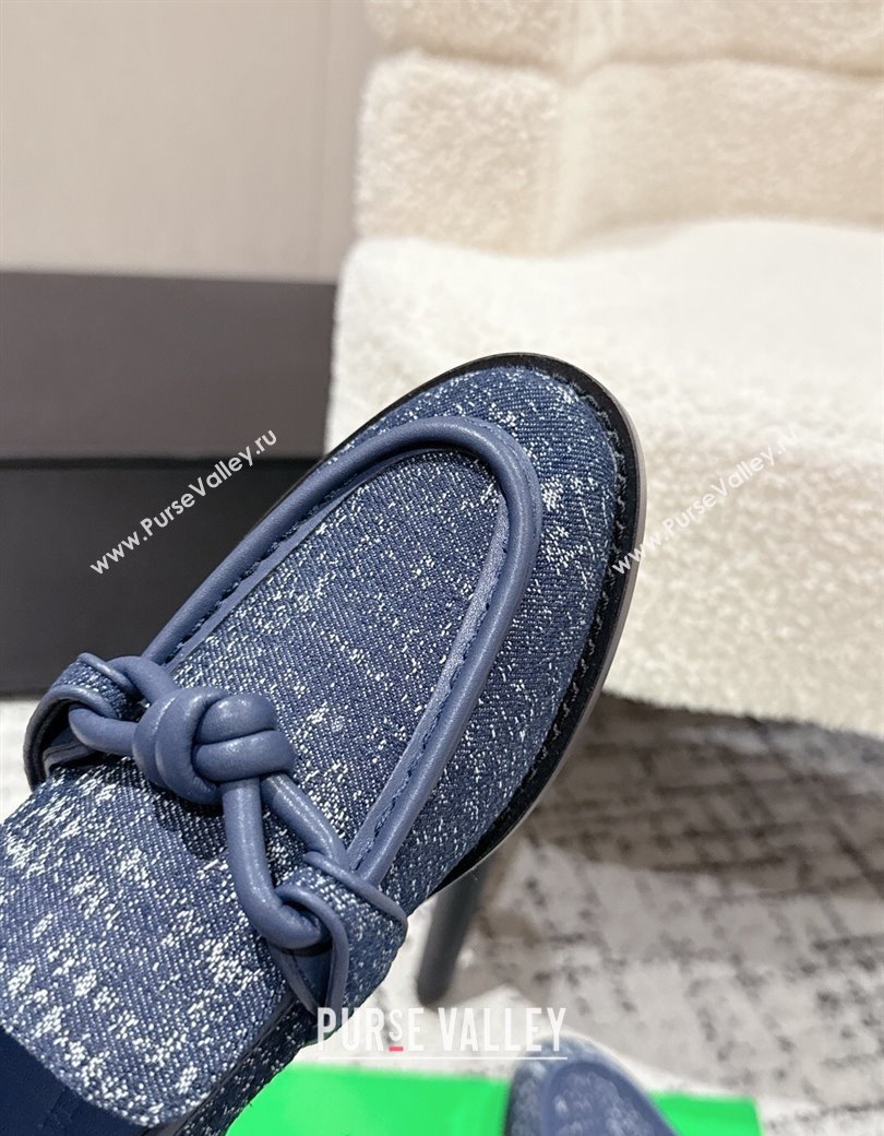 Bottega Veneta Astaire Loafers in Denim with Knot Blue Upper 2025 (MD-250823034)