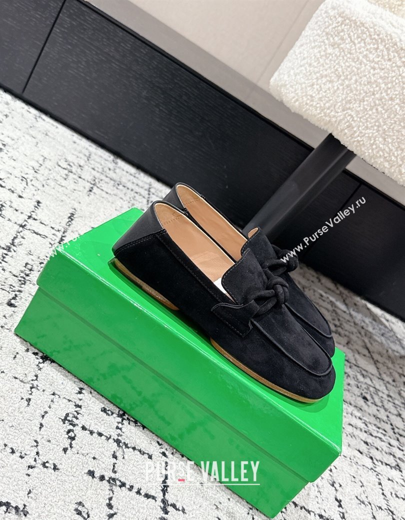 Bottega Veneta Daddy Loafers in Suede Black 2025 (MD-250823055)
