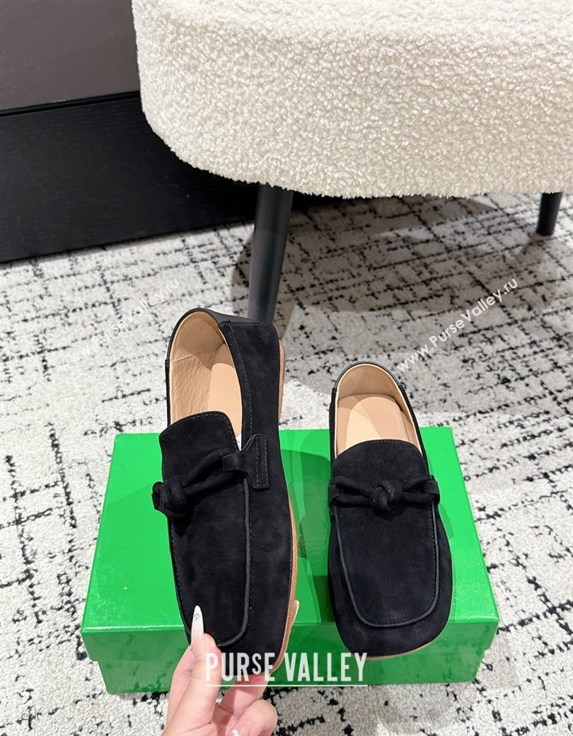 Bottega Veneta Daddy Loafers in Suede Black 2025 (MD-250823055)