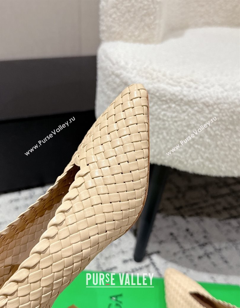 Bottega Veneta Sofia Heel Pumps 9cm in Intreccio Leather Nude 2025 (MD-250823029)