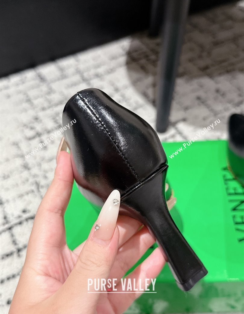 Bottega Veneta Sofia Heel Pumps 9cm in Shiny Calfskin Leather Black 2025 (MD-250823025)