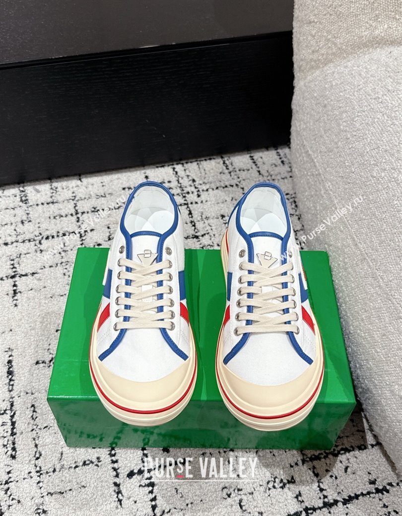 Bottega Veneta Eliot Low-top Sneakers in Canvas with Leather Trim White 2025 (MD-250823060)