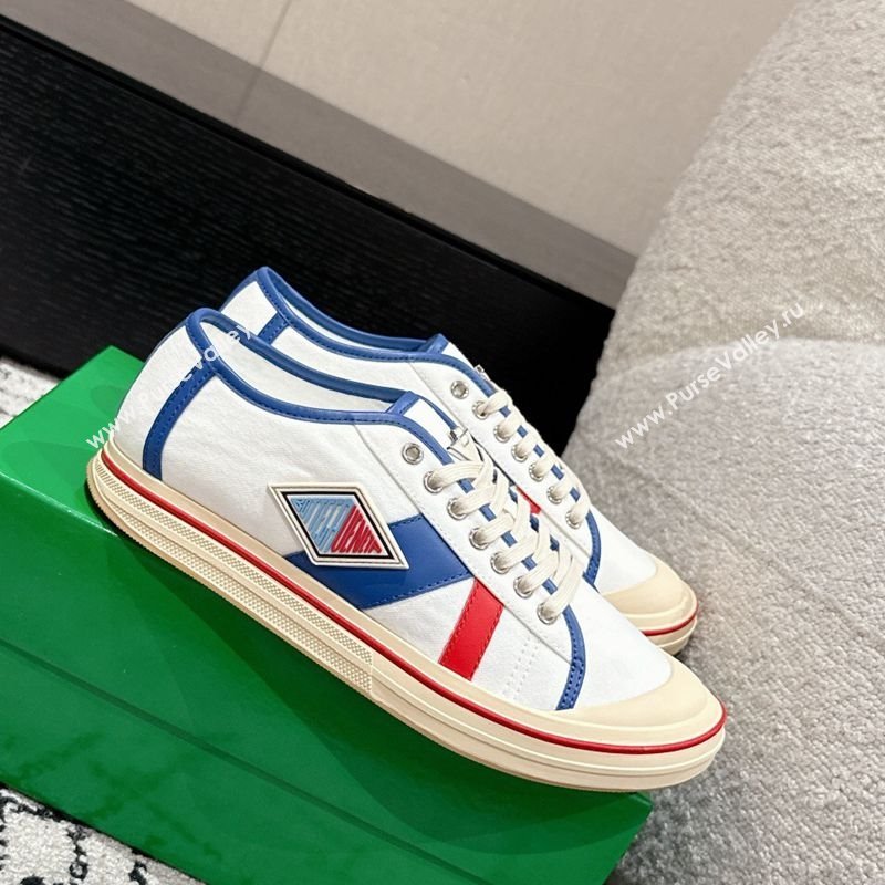 Bottega Veneta Eliot Low-top Sneakers in Canvas with Leather Trim White 2025 (MD-250823060)