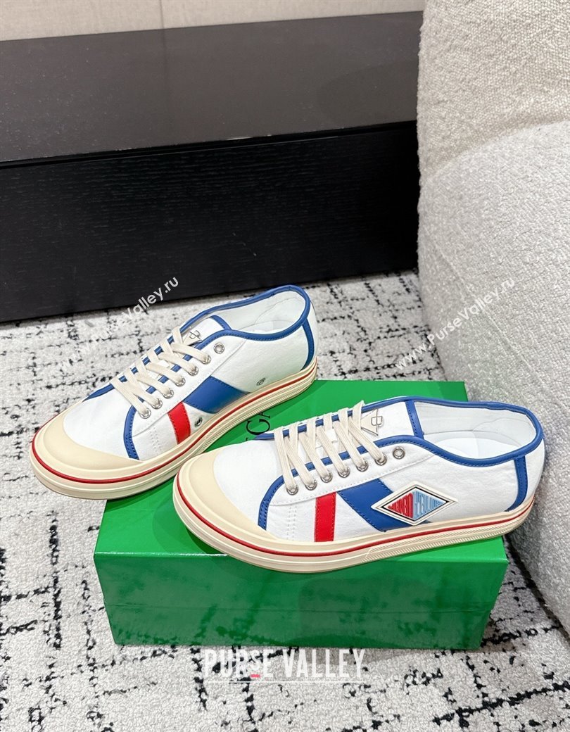 Bottega Veneta Eliot Low-top Sneakers in Canvas with Leather Trim White 2025 (MD-250823060)