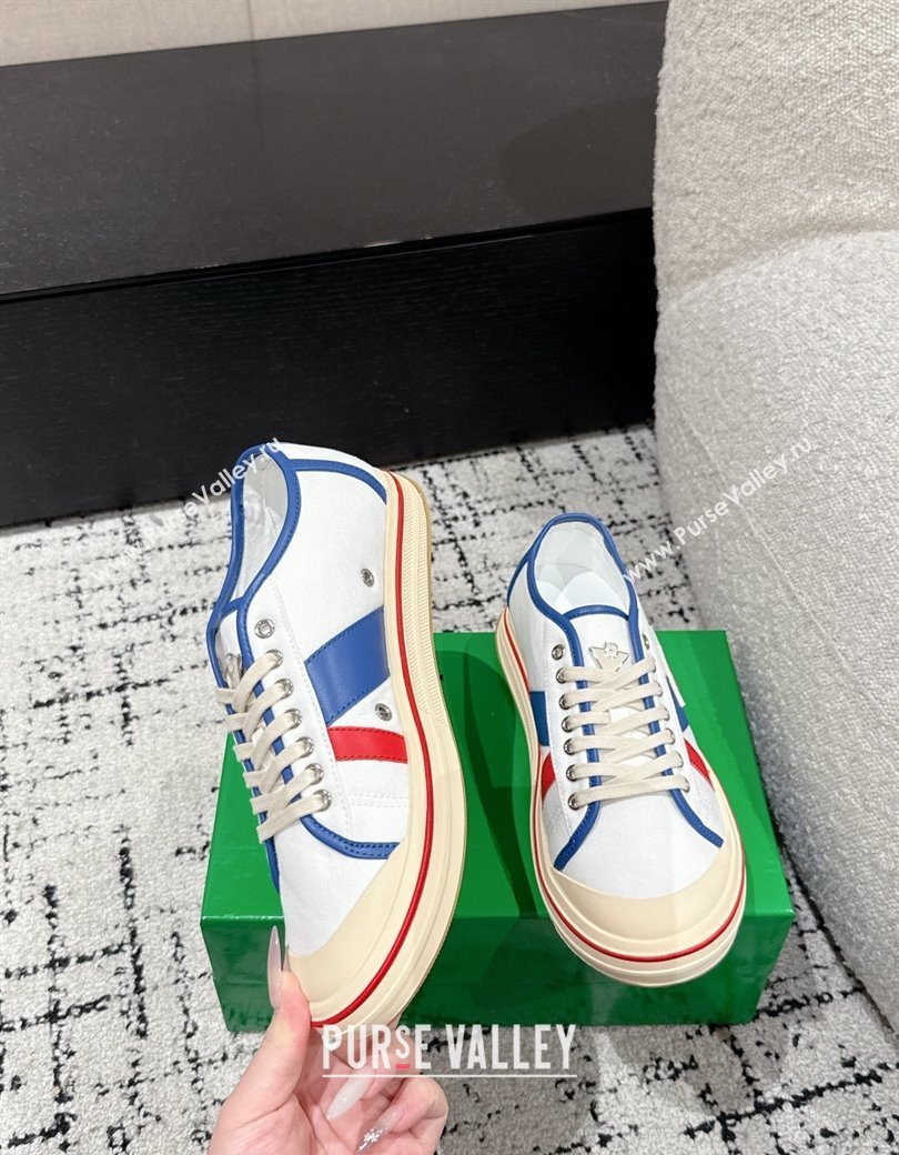 Bottega Veneta Eliot Low-top Sneakers in Canvas with Leather Trim White 2025 (MD-250823060)