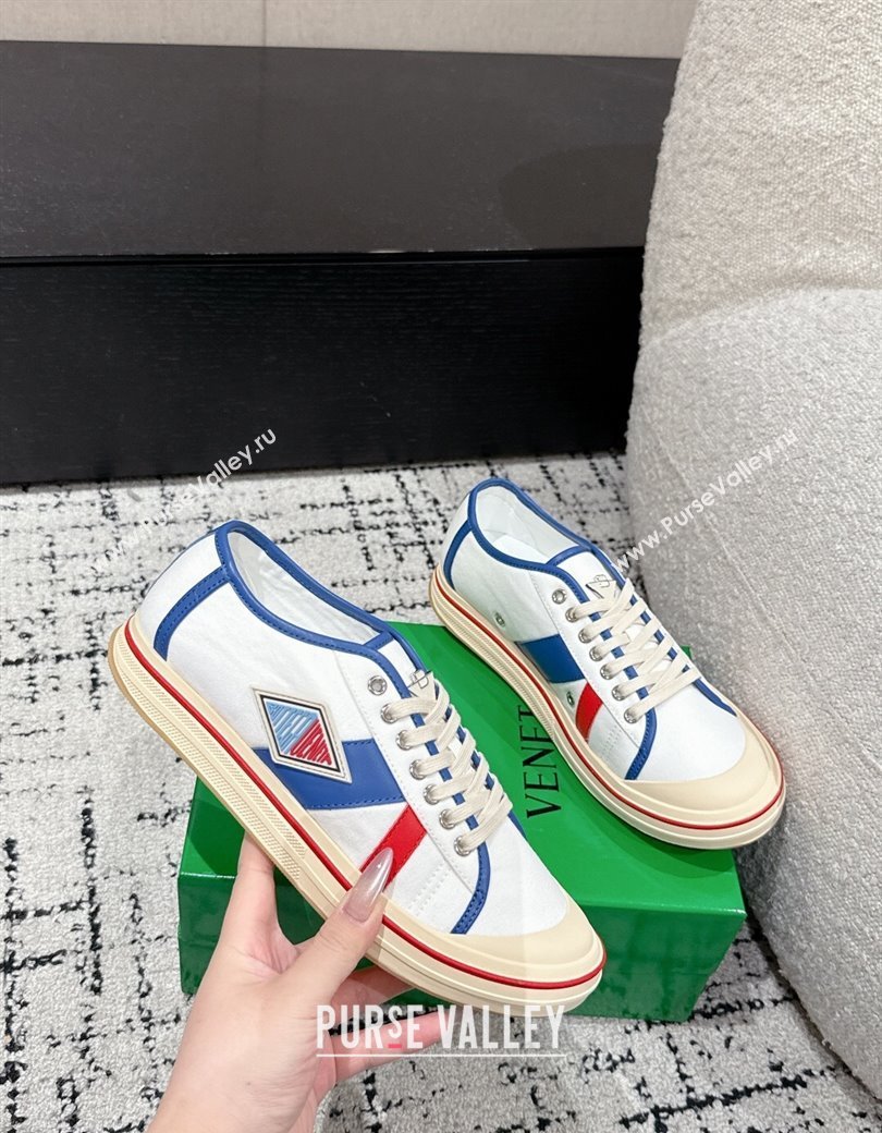 Bottega Veneta Eliot Low-top Sneakers in Canvas with Leather Trim White 2025 (MD-250823060)