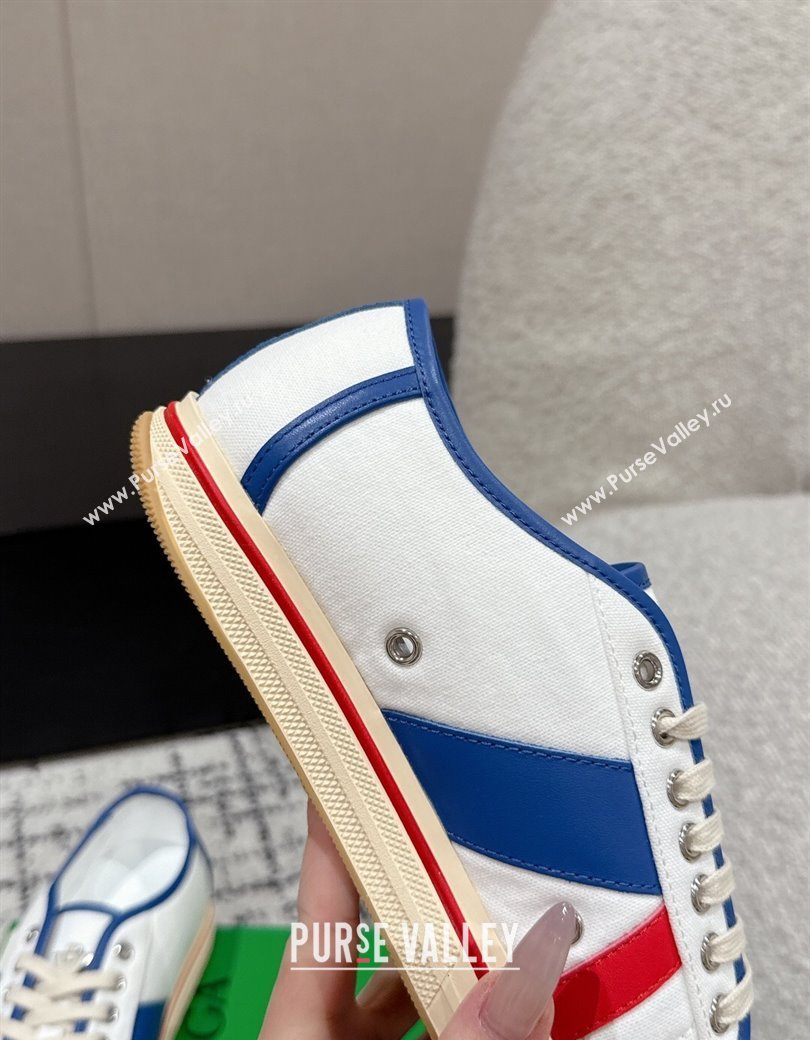 Bottega Veneta Eliot Low-top Sneakers in Canvas with Leather Trim White 2025 (MD-250823060)