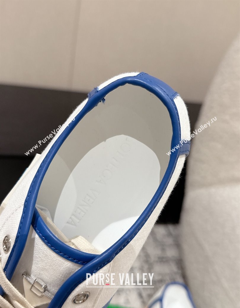 Bottega Veneta Eliot Low-top Sneakers in Canvas with Leather Trim White 2025 (MD-250823060)