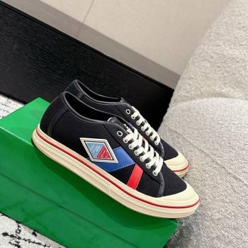 Bottega Veneta Eliot Low-top Sneakers in Canvas with Leather Trim Black 2025 (MD-250823061)