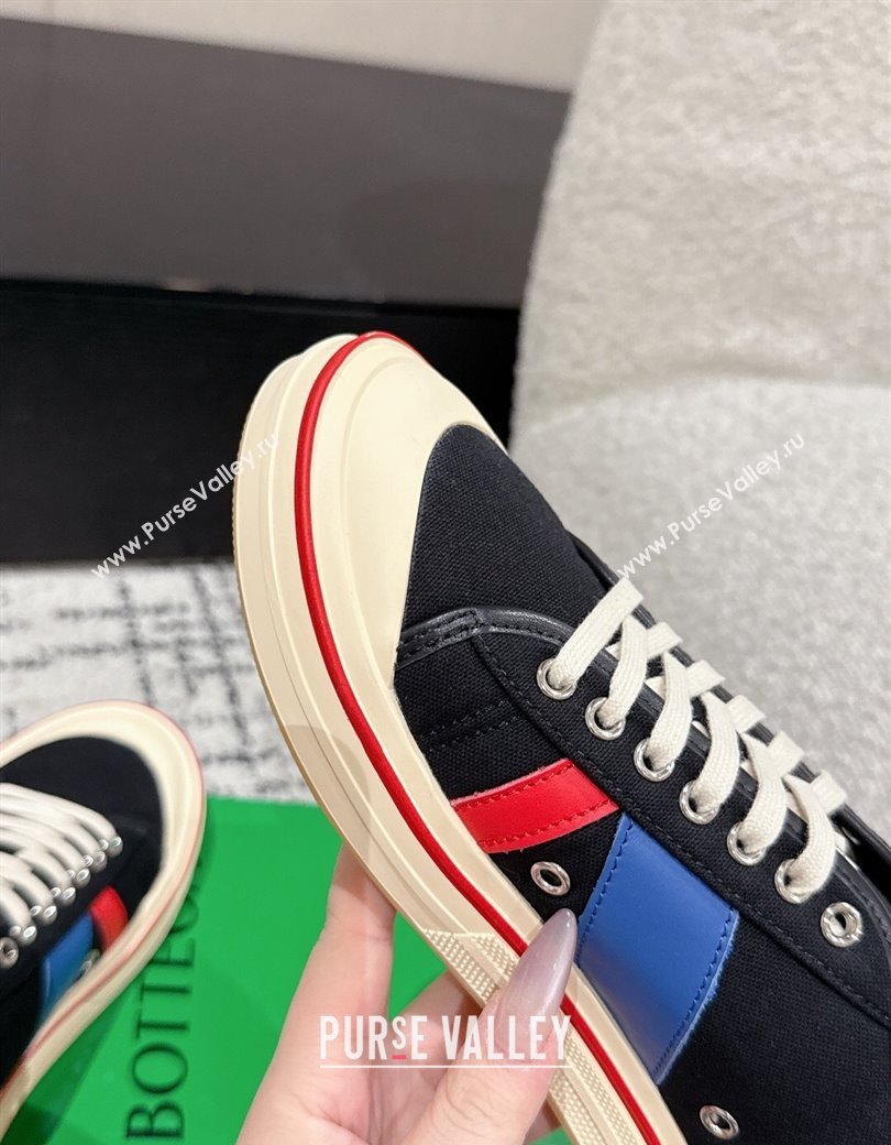 Bottega Veneta Eliot Low-top Sneakers in Canvas with Leather Trim Black 2025 (MD-250823061)