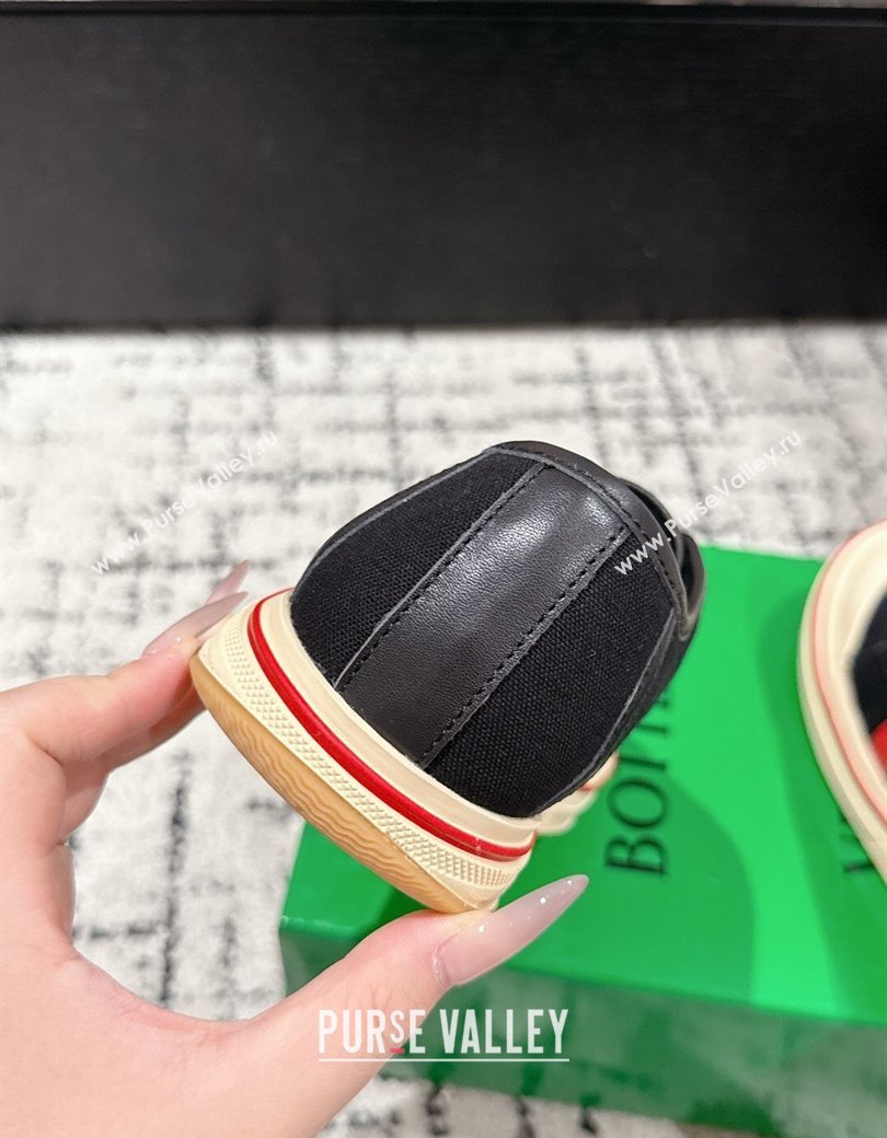 Bottega Veneta Eliot Low-top Sneakers in Canvas with Leather Trim Black 2025 (MD-250823061)