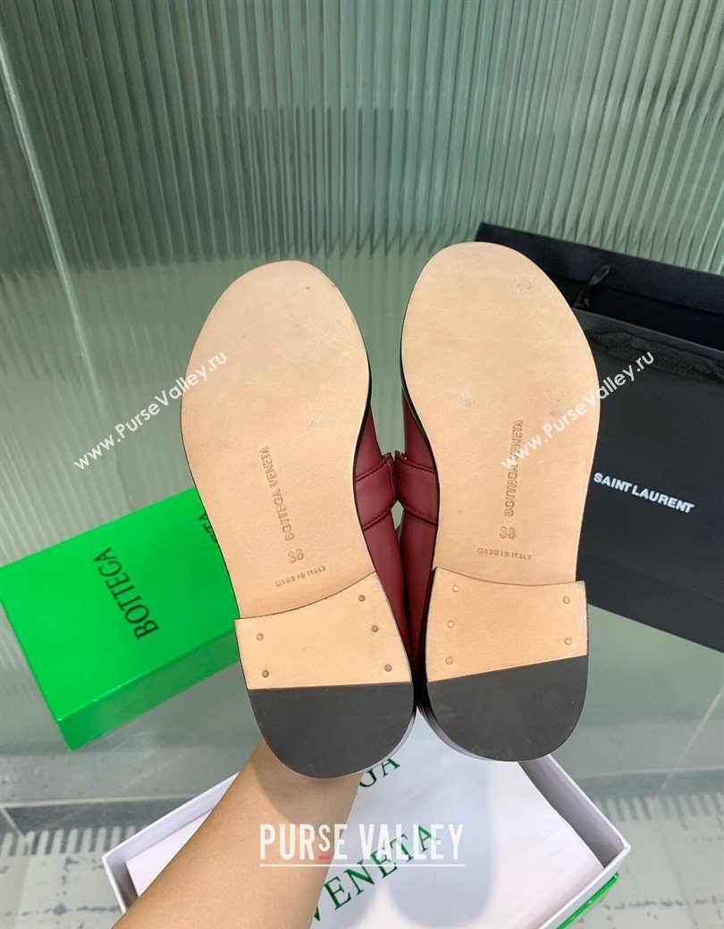 Bottega Veneta Astaire Loafers in Calfskin Leather with Knot Red/Gold 2025 (KER-250823035)