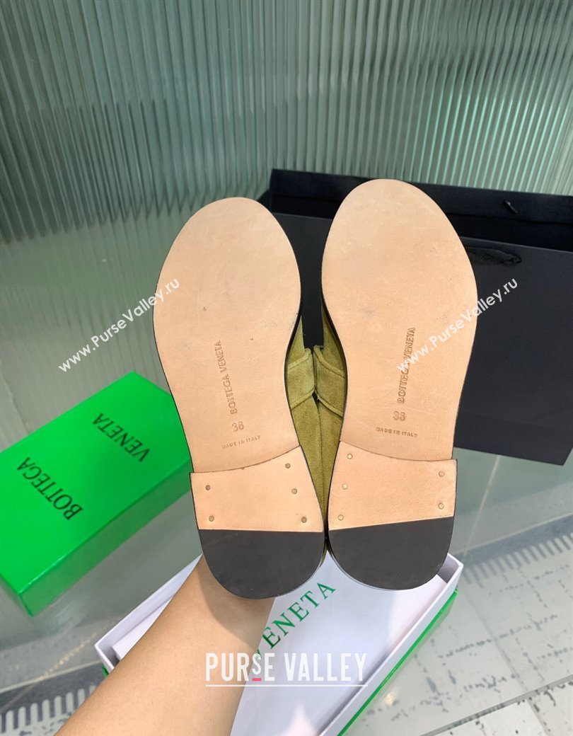Bottega Veneta Astaire Loafers in Suede with Knot Green/Gold 2025 (KER-250823037)