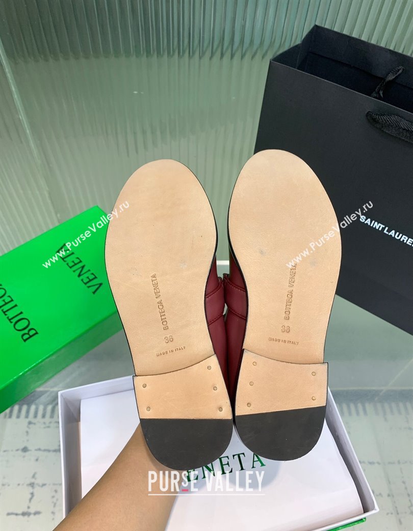 Bottega Veneta Astaire Loafers in Calfskin Leather with One-Tone Knot Red 2025 (KER-250823039)