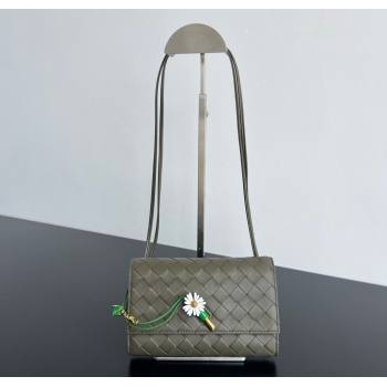 Bottega Veneta Andiamo Daisy Pouch Mini Bag in Intrecciato Leather 838870 Cypress Green 2025 (WT-250924022)
