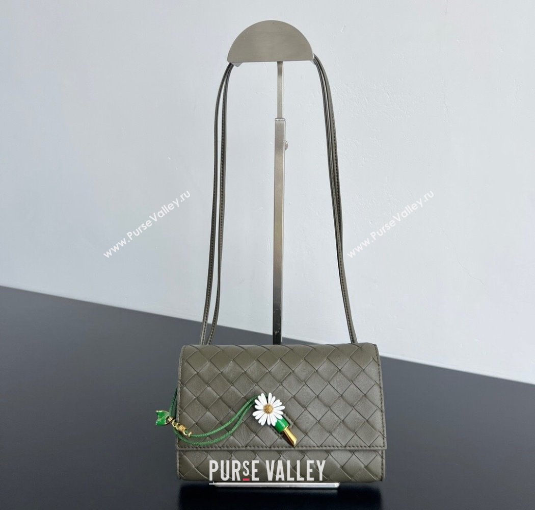 Bottega Veneta Andiamo Daisy Pouch Mini Bag in Intrecciato Leather 838870 Cypress Green 2025 (WT-250924022)