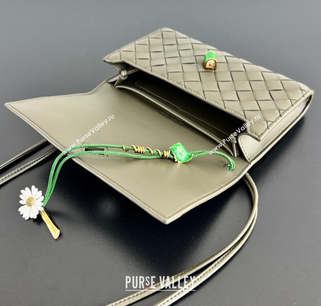 Bottega Veneta Andiamo Daisy Pouch Mini Bag in Intrecciato Leather 838870 Cypress Green 2025 (WT-250924022)