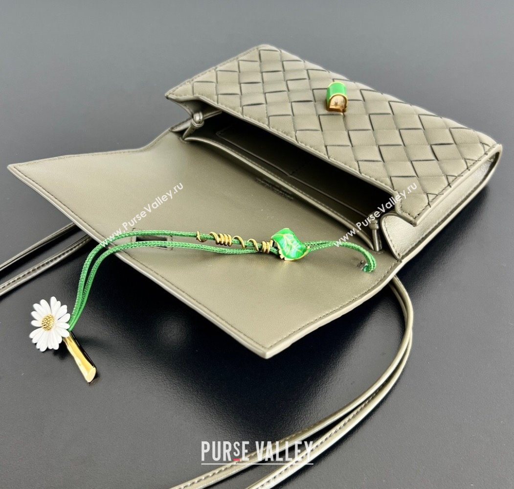 Bottega Veneta Andiamo Daisy Pouch Mini Bag in Intrecciato Leather 838870 Cypress Green 2025 (WT-260117024)