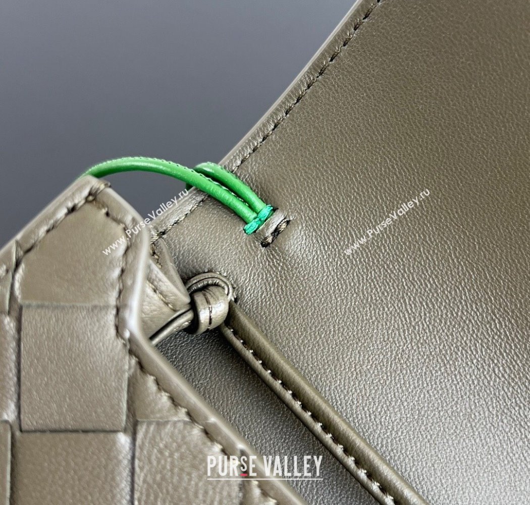 Bottega Veneta Andiamo Daisy Pouch Mini Bag in Intrecciato Leather 838870 Cypress Green 2025 (WT-250924022)