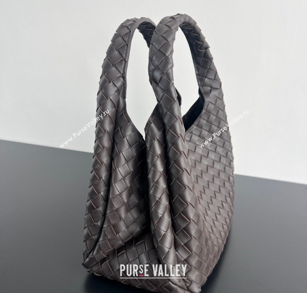 Bottega Veneta Campana Shoulder Bag in Intrecciato Leather Fondant Brown 2025 844249 (WT-250924008)