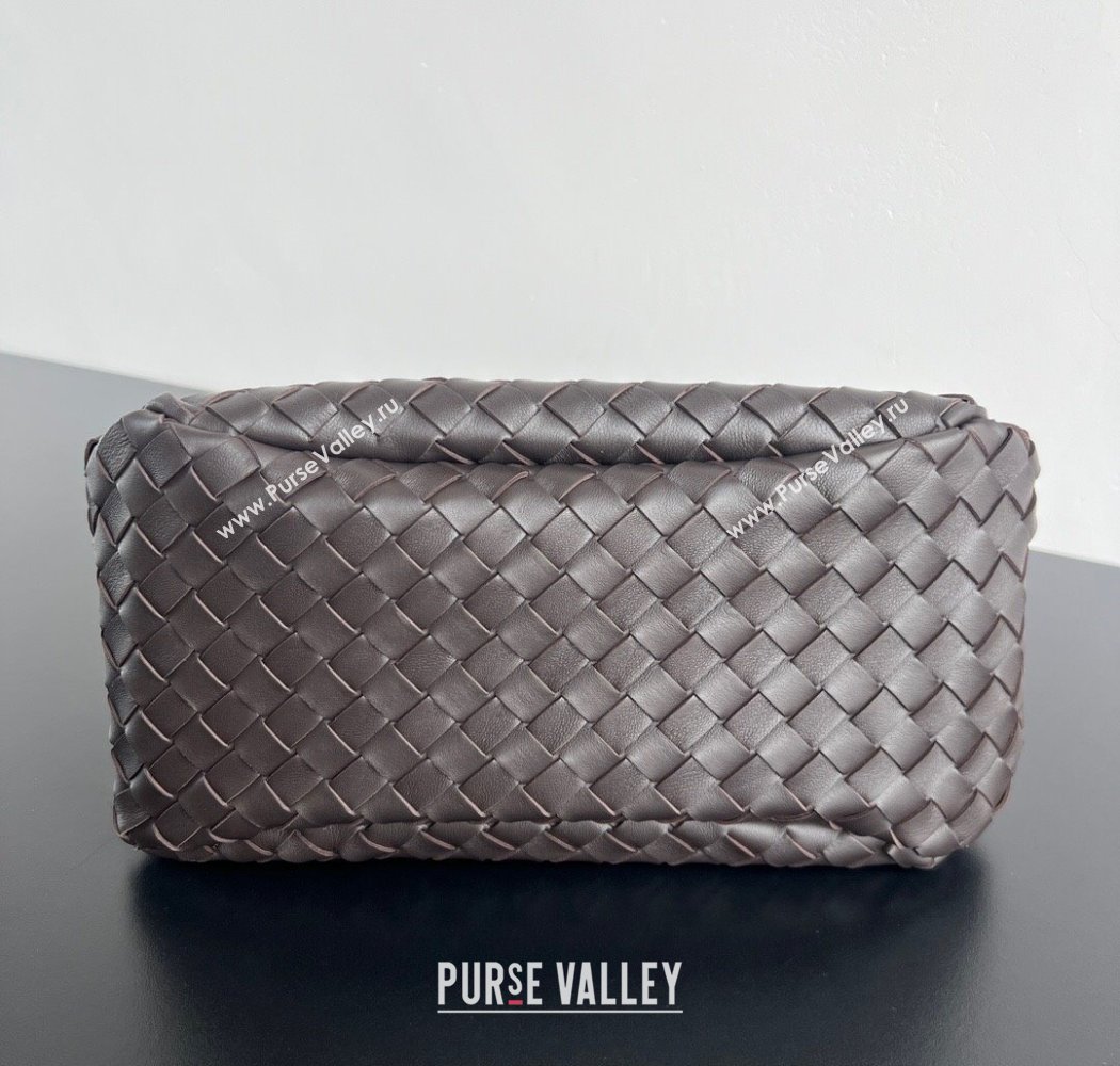 Bottega Veneta Campana Shoulder Bag in Intrecciato Leather Fondant Brown 2025 844249 (WT-250924008)