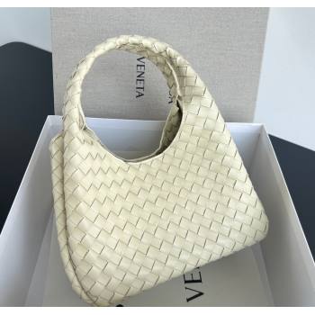 Bottega Veneta Campana Shoulder Bag in Intrecciato Leather Sea Salt 2025 844249 (WT-250924009)