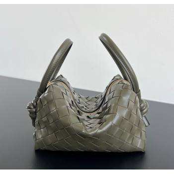 Bottega Veneta Small Loop Cross-Body Bag in Intrecciato Leather 796615 Cypress Green 2025 (WT-250924029)