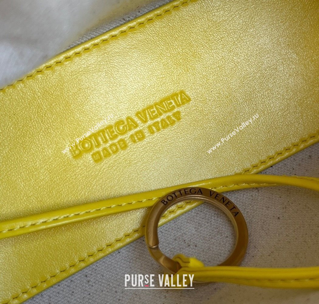Bottega Veneta Small Loop Cross-Body Bag in Intrecciato Leather 796615 Sulfur Yellow 2025 (WT-250924030)