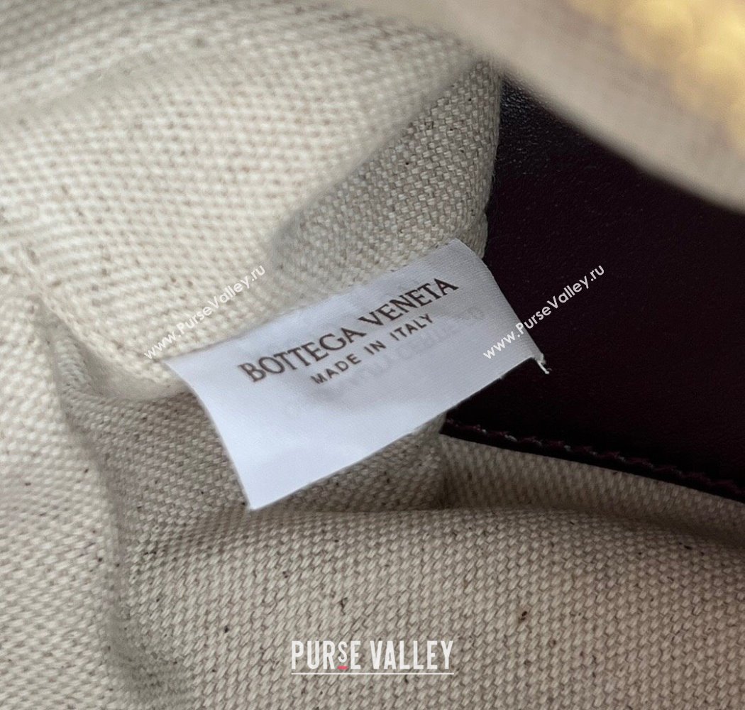 Bottega Veneta Small Loop Cross-Body Bag in Intrecciato Leather 796615 Barolo Red 2025 (WT-250924031)