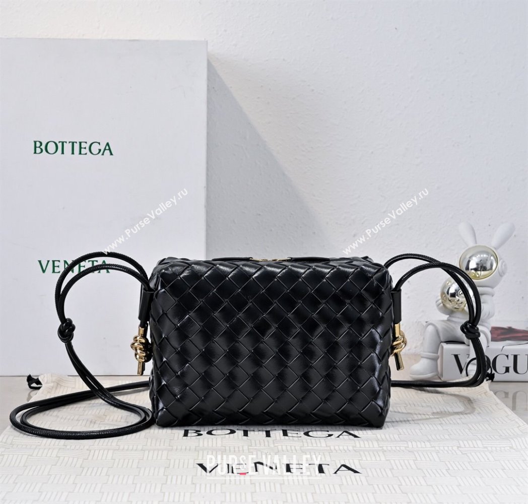 Bottega Veneta Loop Camera Bag in Intrecciato Leather Black 2025 723548 (WT-250924042)