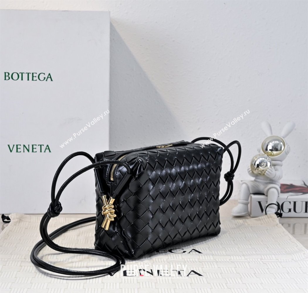 Bottega Veneta Loop Camera Bag in Intrecciato Leather Black 2025 723548 (WT-250924042)