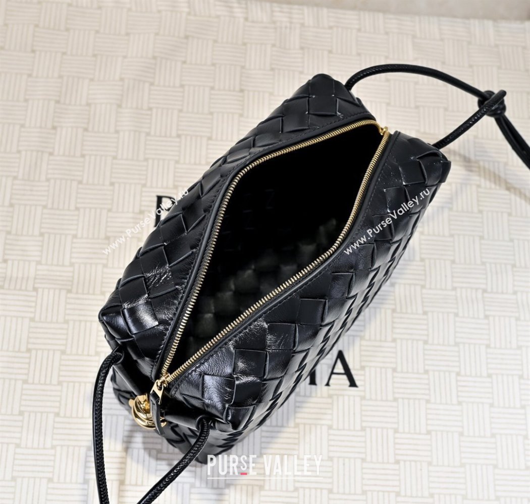 Bottega Veneta Loop Camera Bag in Intrecciato Leather Black 2025 723548 (WT-250924042)