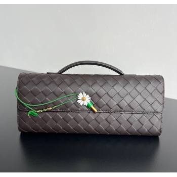 Bottega Veneta Andiamo Daisy Long Clutch Bag in Intrecciato Leather Fondant Brown 2025 836810 (WT-250924025)
