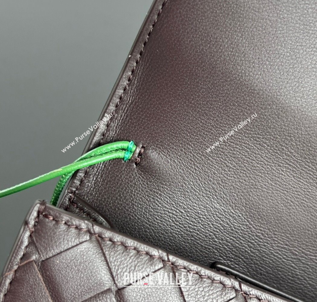 Bottega Veneta Andiamo Daisy Long Clutch Bag in Intrecciato Leather Fondant Brown 2025 836810 (WT-250924025)