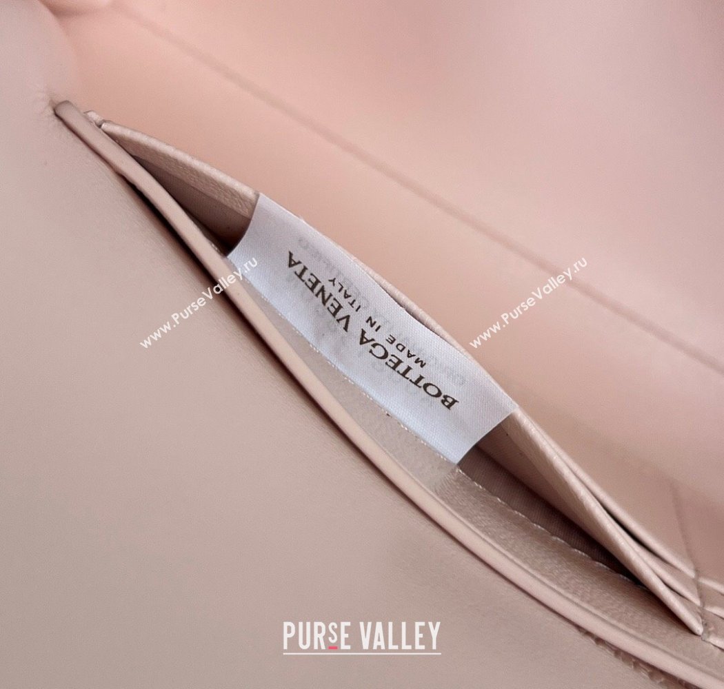 Bottega Veneta Andiamo Daisy Long Clutch Bag in Intrecciato Leather Seashell Pink 2025 836810 (WT-250924026)