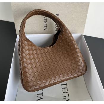 Bottega Veneta Campana Shoulder Bag in Intrecciato Leather Nocciola Brown 2025 844249 (WT-250924005)