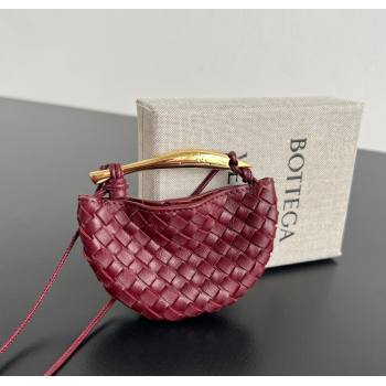 Bottega Veneta Miniature Sardine Bag in Intrecciato Leather Barolo Red 2025 836834 (WT-250924014)