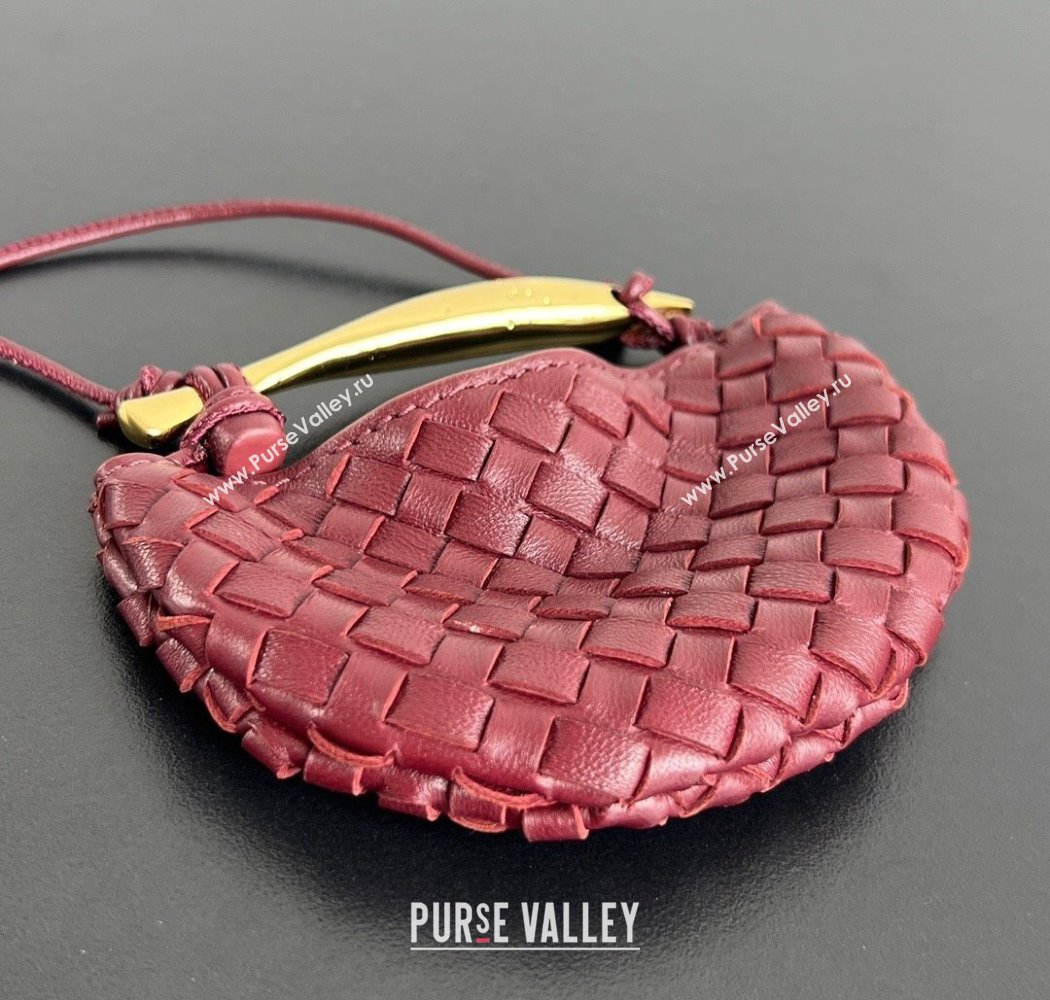 Bottega Veneta Miniature Sardine Bag in Intrecciato Leather Barolo Red 2025 836834 (WT-250924014)