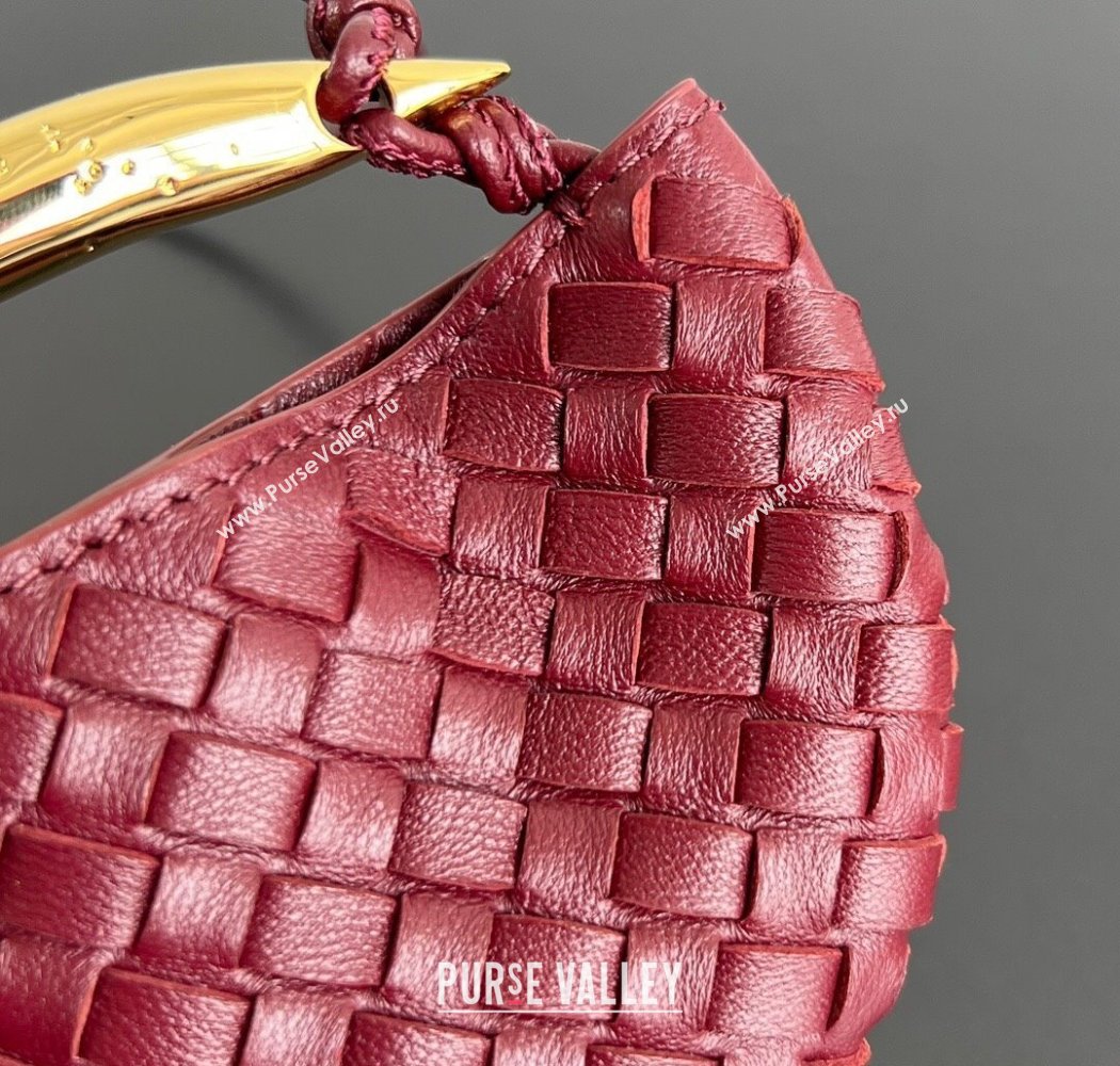 Bottega Veneta Miniature Sardine Bag in Intrecciato Leather Barolo Red 2025 836834 (WT-250924014)