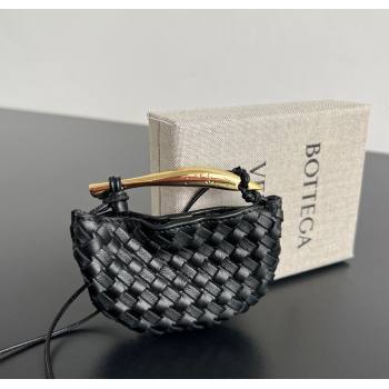 Bottega Veneta Miniature Sardine Bag in Intrecciato Leather Black 2025 836834 (WT-250924015)