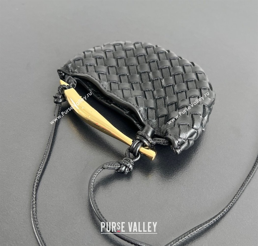 Bottega Veneta Miniature Sardine Bag in Intrecciato Leather Black 2025 836834 (WT-250924015)